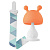 Прорезыватель силиконовый на держателе Mushroom Roxy-Kids RST-001-O